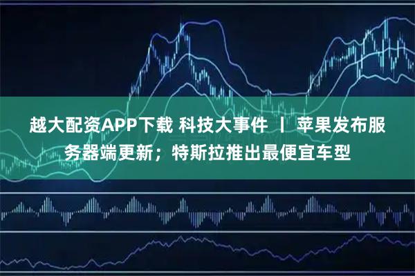越大配资APP下载 科技大事件 丨 苹果发布服务器端更新；特斯拉推出最便宜车型